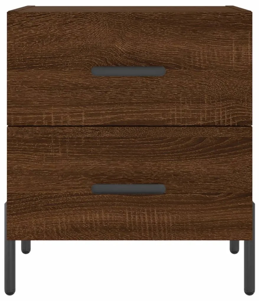 Mesa de cabeceira 2 pcs derivados de madeira carvalho castanho
