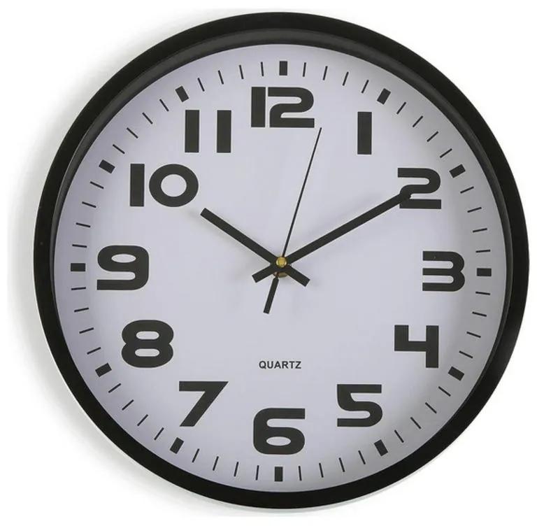 Relógio de Parede Plástico (4,2 x 30,5 x 30,5 cm) Preto