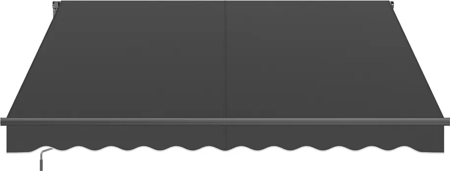 Toldo varanda de braço articulado 300 x 250 cm (C x L), manivela, FPS 50+Cinza