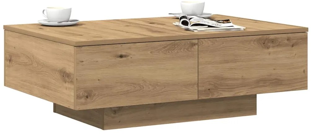 Mesa de centro 90x60x31 cm deriv. madeira carvalho artisiano
