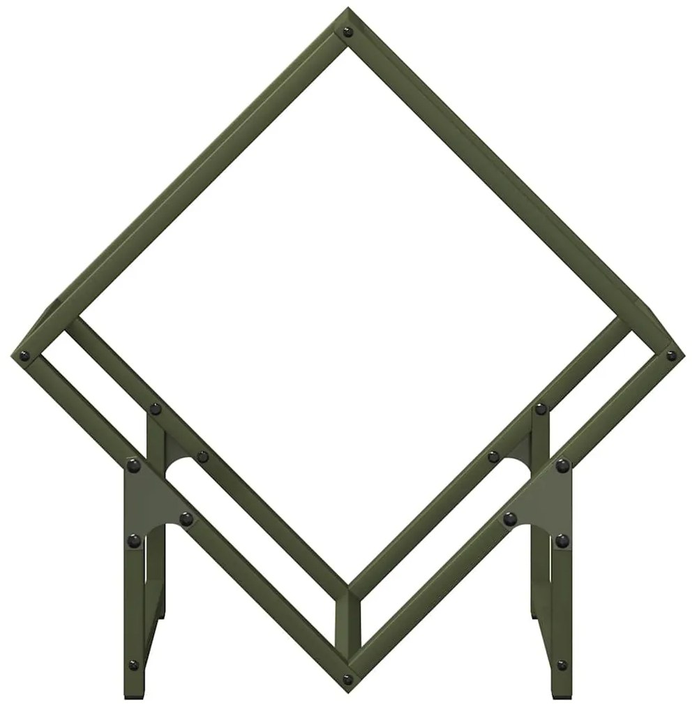 Suporte para lenha aço laminado a frio verde azeitona
