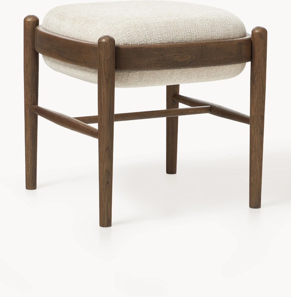 Banco estofado em madeira de carvalho Imara