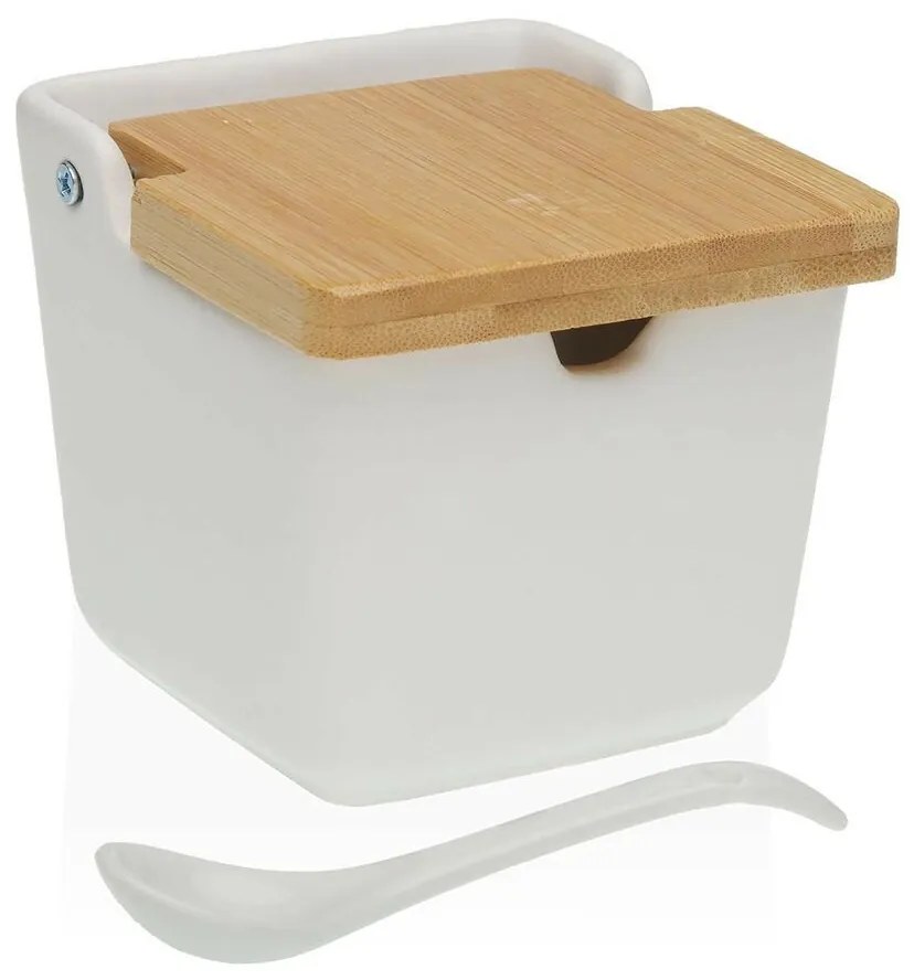 Açucareiro Versa Branco 8,8 x 8,5 x 8,8 cm Cerâmica