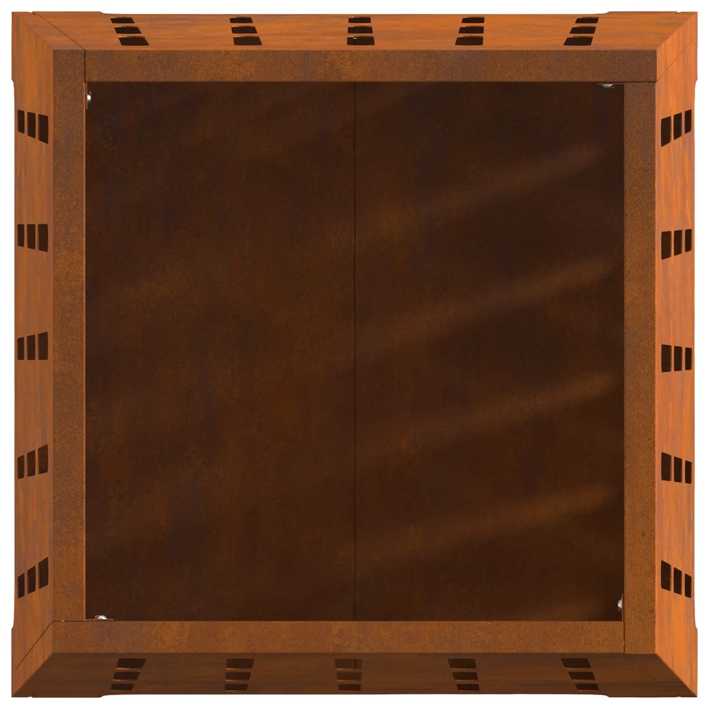 Fogueira Quadrada vidaXL 50x50x70 cm em Aço Envelhecido