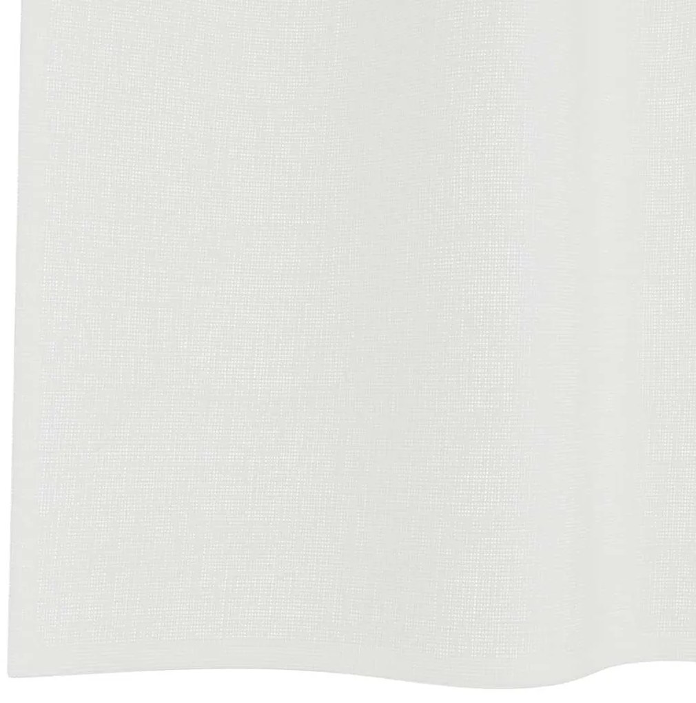 Cortinas de voile com laços 2 pcs branco 140x140 cm