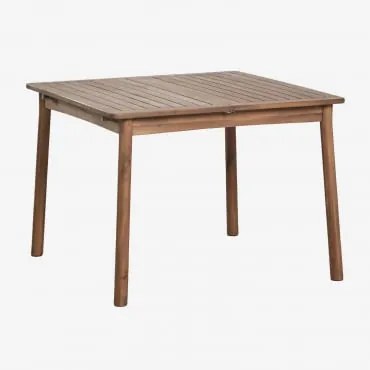 Mesa De Jantar Extensível Em Madeira De Acácia Karvia 100-160x100 Cm Castanho Acácia - Sklum