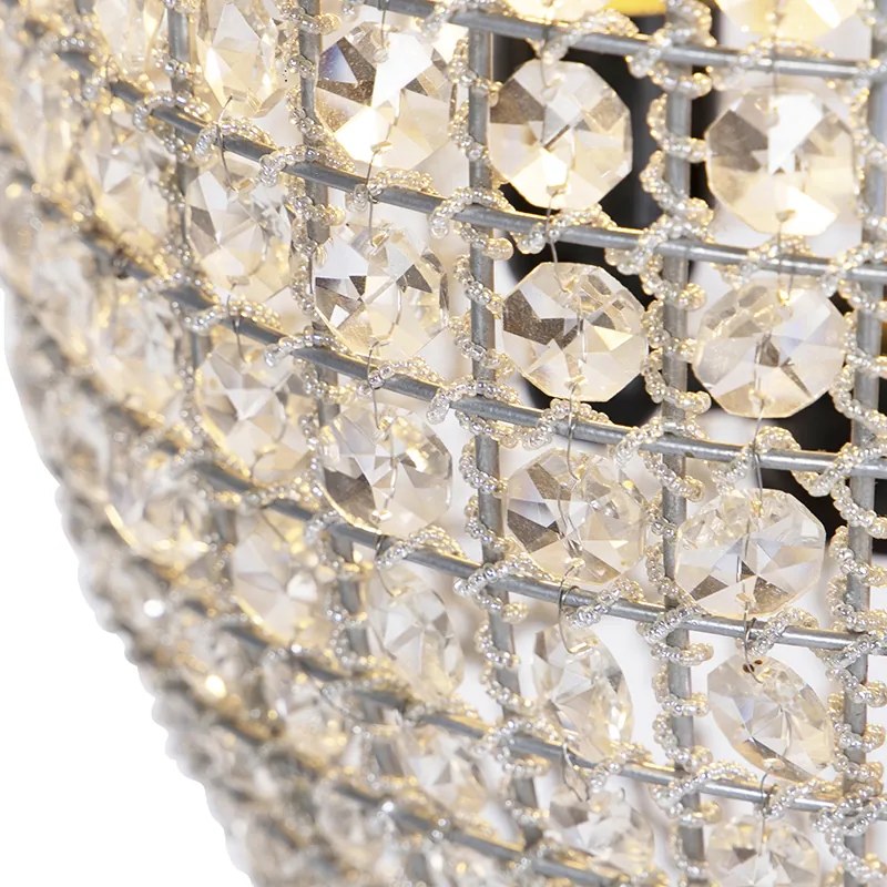 Candeeiro de suspensão Art Déco cristal 40cm dourado - Cesar Art Deco,Clássico / Antigo