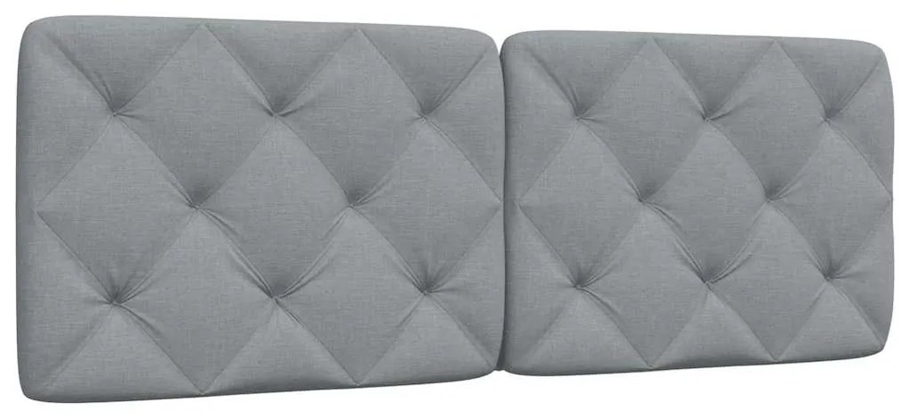 vidaXL Almofadão de cabeceira 120 cm tecido cinzento-claro