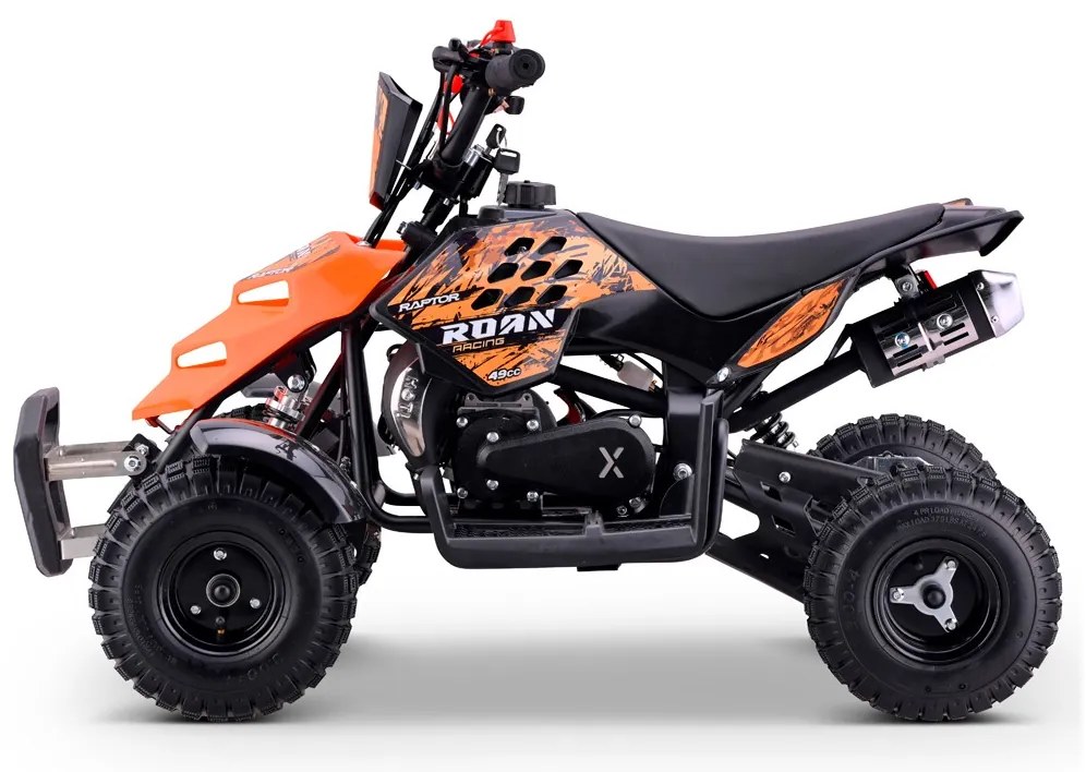Mini moto 4 gasolina para crianças 49cc Raptor R4 Laranja