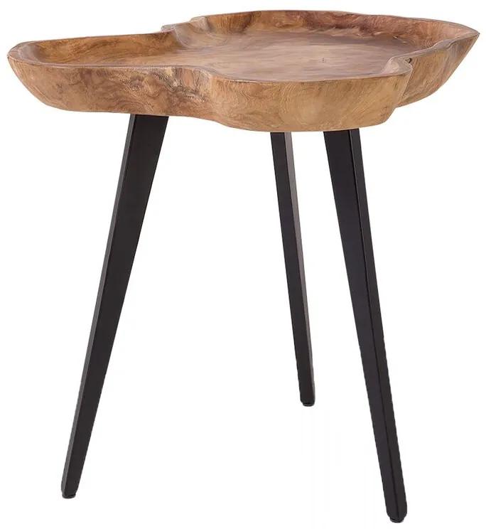 Mesa de apoio em madeira de teca ELSA Beliani