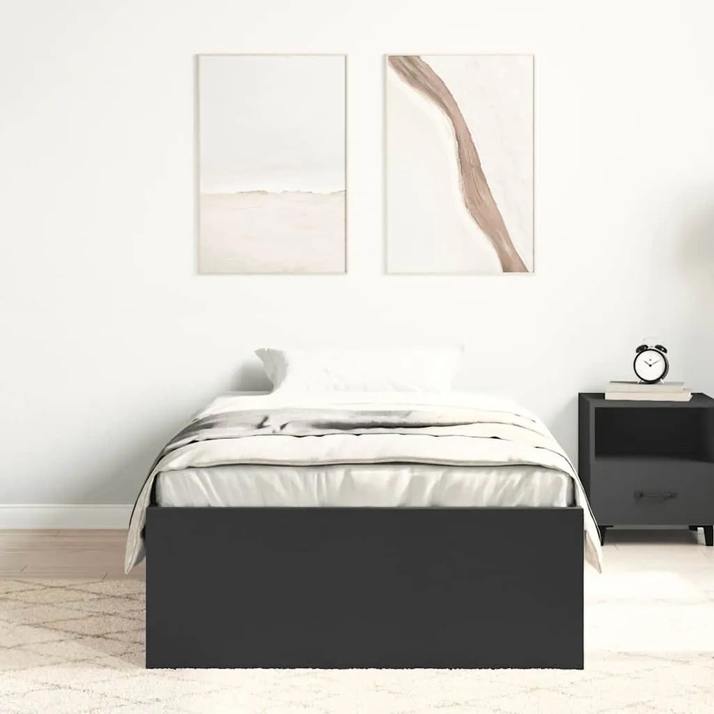 Estrutura de cama 90x190 cm preto