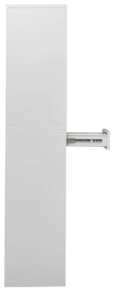 Armário de escritório 90x40x180 cm aço cinzento-claro