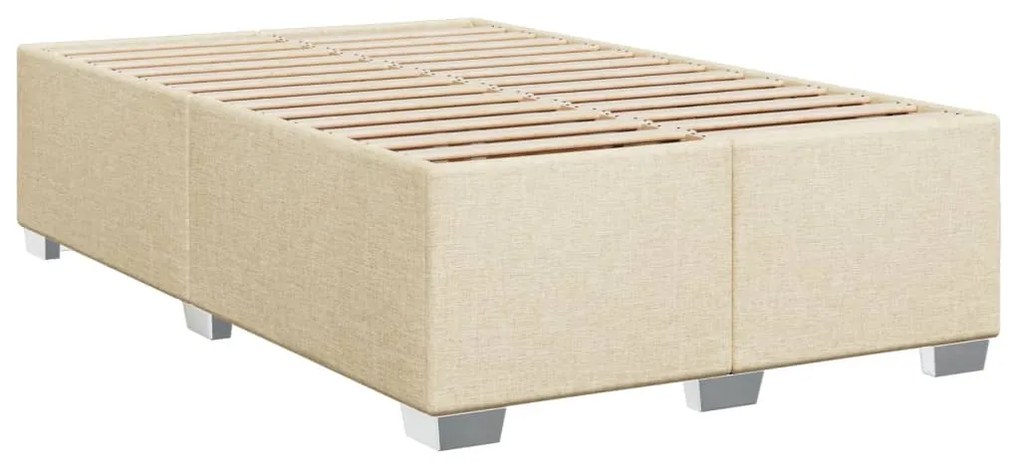 Cama boxspring com colchão 120x190 cm tecido cor creme