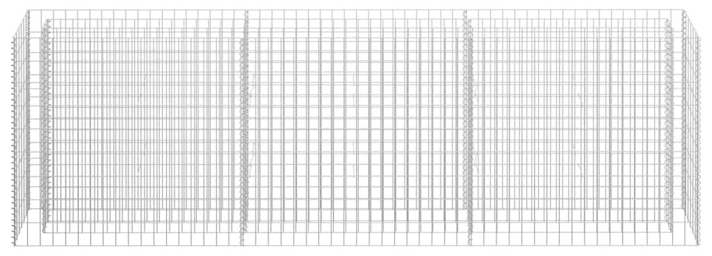 Canteiro elevado/cesto gabião 270x30x90 cm aço galvanizado