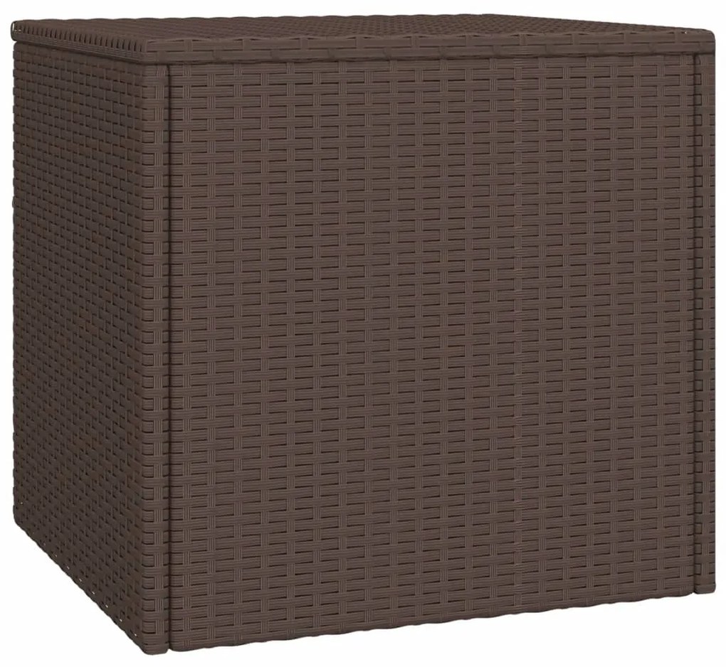 Mesas de apoio 3 pcs vime PE castanho