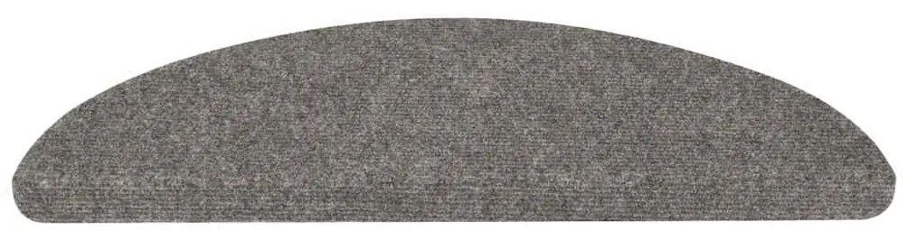 Tapetes de escada adesivos 20 pcs 65x22,5x3,5 cm cinzento