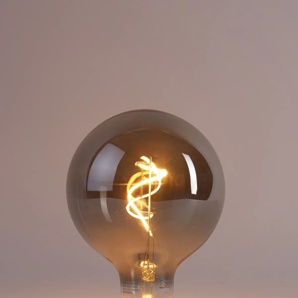 Conjunto de 5 lâmpadas LED E27 reguláveis Smoke G125 4W 130 lm 1900K