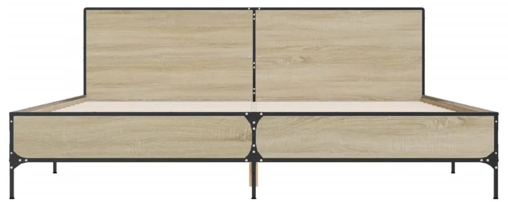 Estrutura de cama 180x200 cm derivados madeira/metal