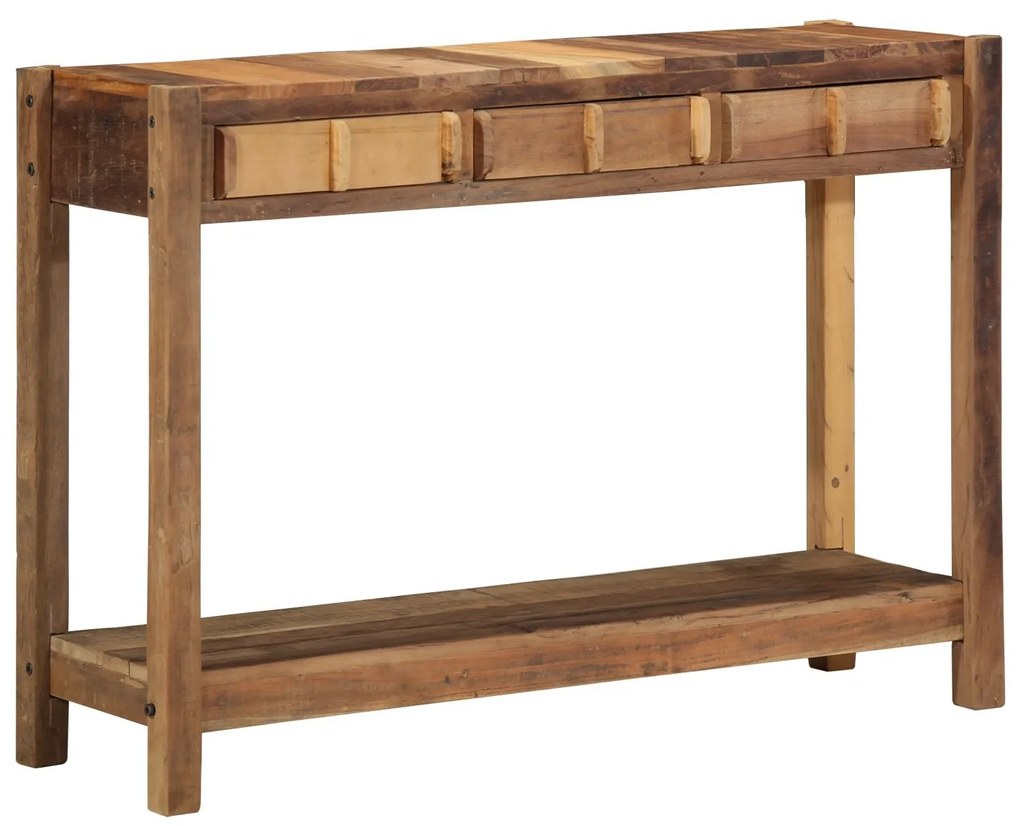 Mesa de Console 107x33x76 cm Madeira Recuperada