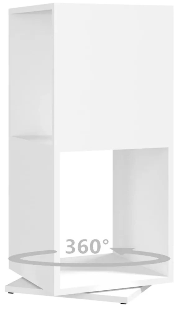 Armário giratório 34,5x34,5x75,5 cm aglomerado branco