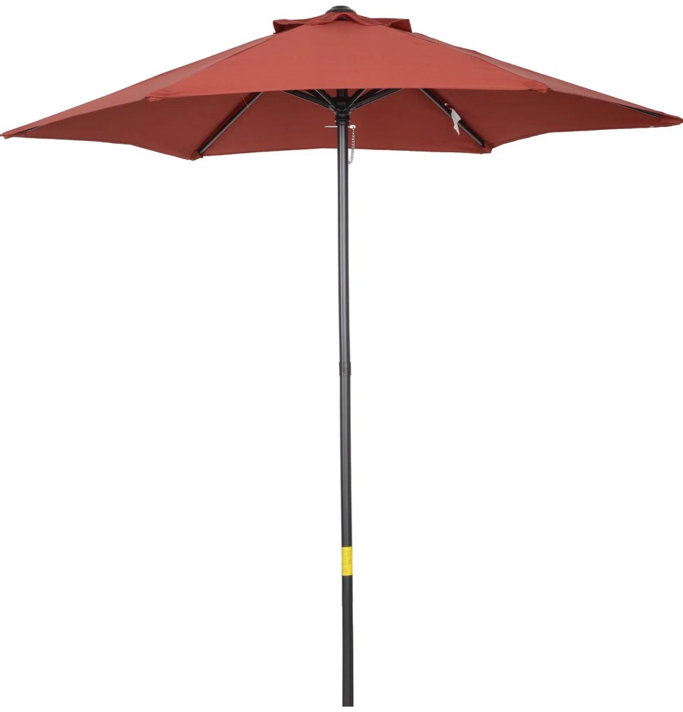 Chapéu de Sol de Jardim Ø2x2 m Chapéu de Sol com Mastro de Alumínio Ma