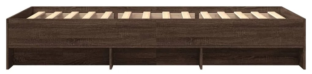 Estrutura cama s/ colchão derivados madeira carvalho castanho