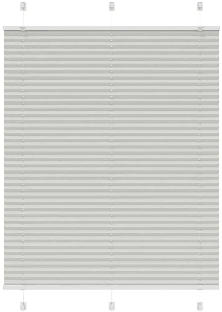 vidaXL Cinzento Luz Plissada Cega 105x100 cm Largura Tecido 104,4cm