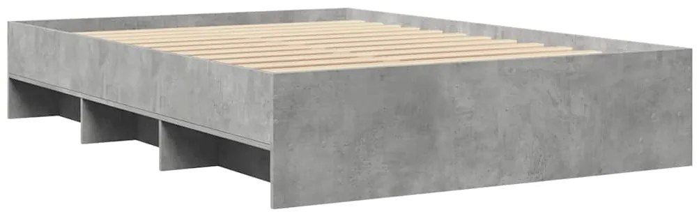 Estrutura de cama 140x190 cm derivados de madeira cinza cimento