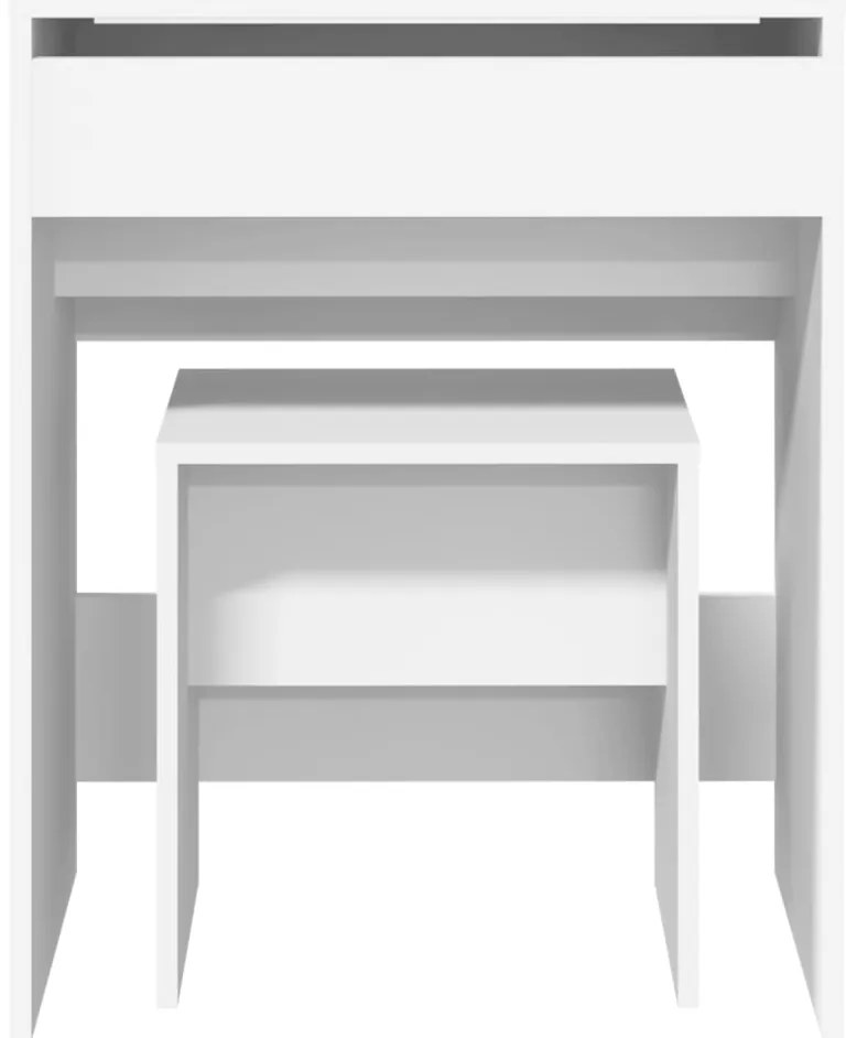 Toucador e banco 60x40x113,5 cm branco