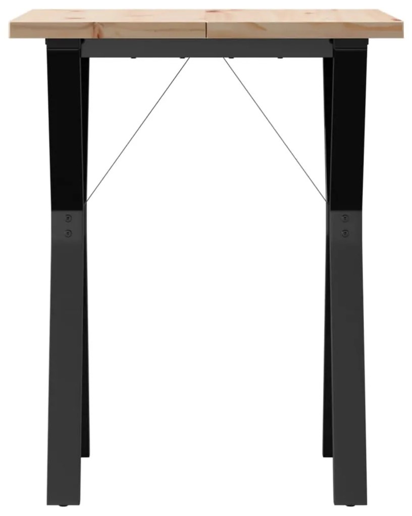Mesa de jantar estrutura em Y 60x60x75,5 cm pinho/aço