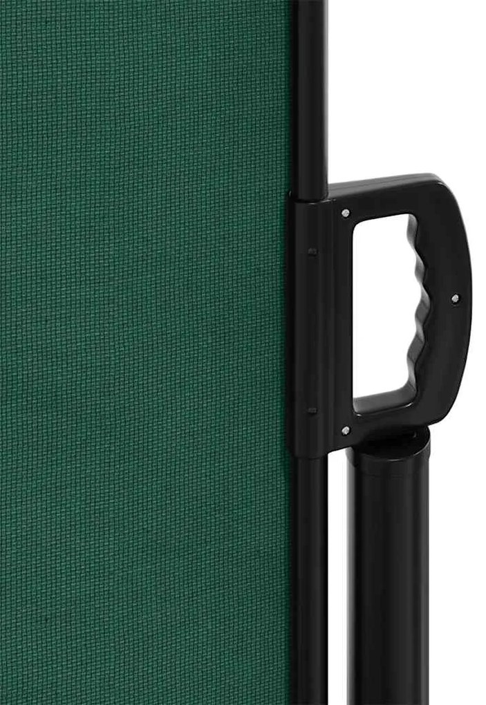 Toldo lateral retrátil 220x600 cm verde-escuro
