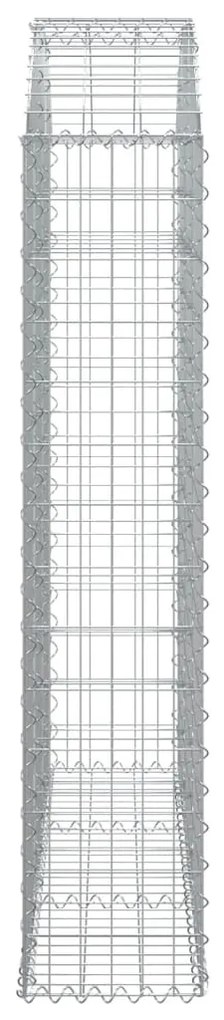 Cesto gabião arqueado 150x30x140/160 cm ferro galvanizado
