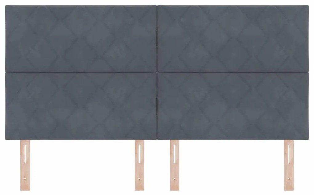 Cabeceira LED com Design de Blocos de Diamante, Cinza Escuro, 180 cm