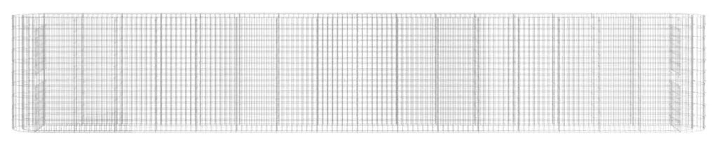 Canteiro elevado/cesto gabião 310x50x100 cm ferro galvanizado