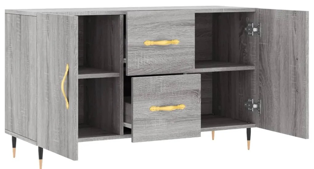 Aparador 100x36x60 cm derivados de madeira cinzento sonoma