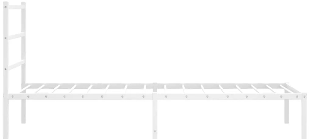 Estrutura de cama em metal com cabeceira 107x203 cm branco