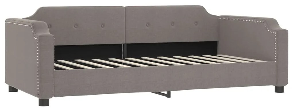 Sofá-cama c/ gavetão/colchões 80x200cm tecido cinza-acastanhado