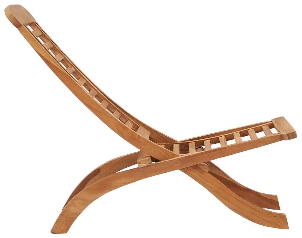 Cadeira de jardim dobrável 50x90x69 cm madeira de teca maciça