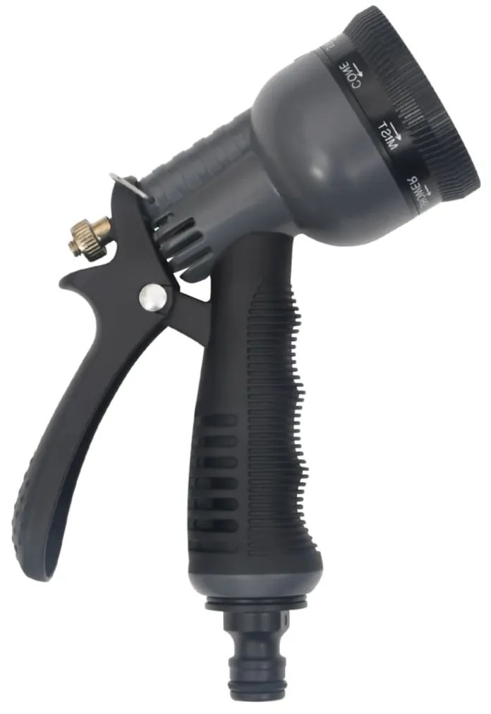 Mangueira jardim c/ pulverizador 0,6" 30 m aço inox. prateado