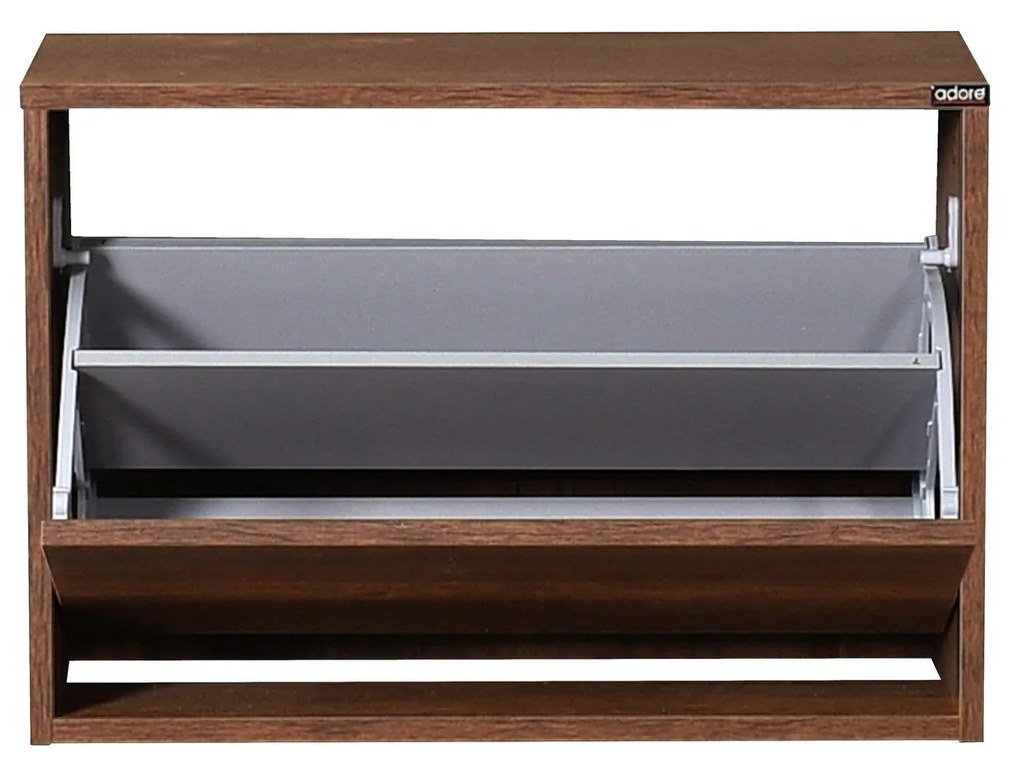 Sapateira "Harmony" - 60 x 42 x 30 cm - Nogueira - Design Moderno