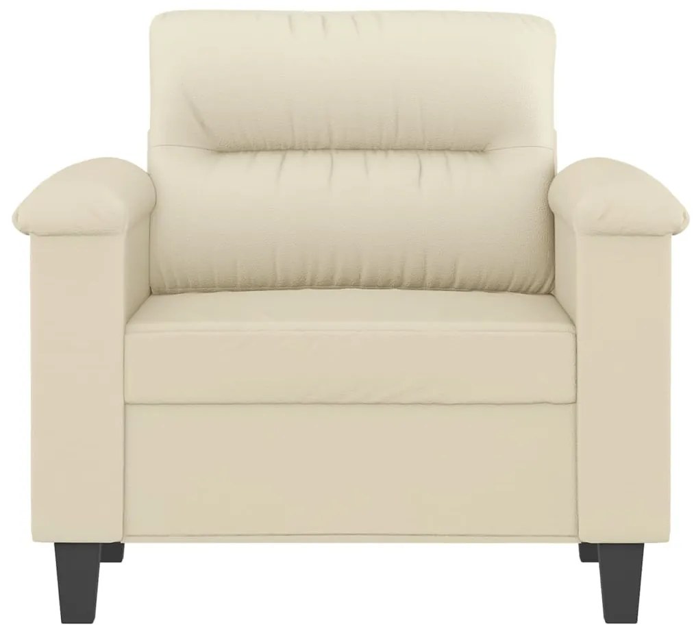 Poltrona 60 cm couro artificial creme