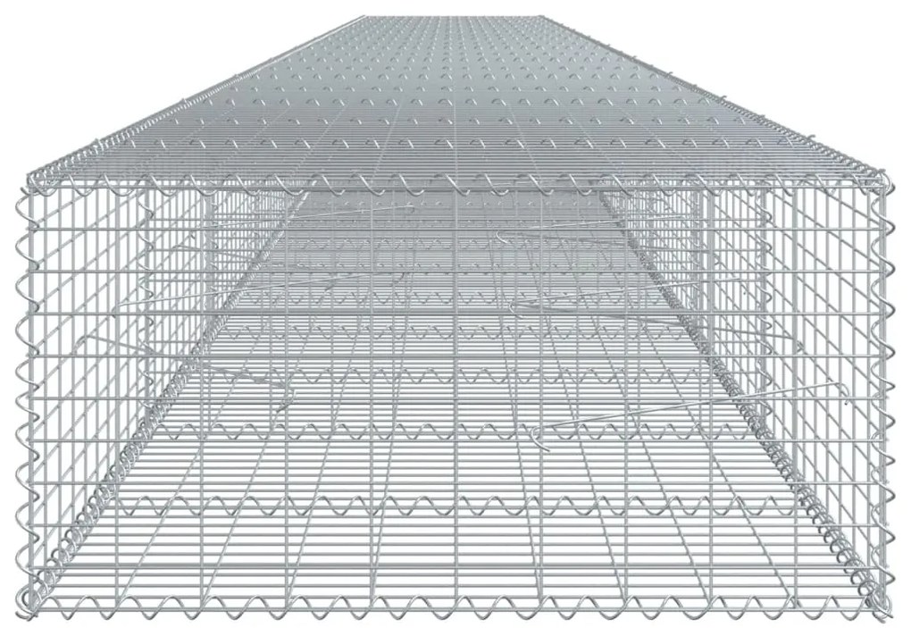 Cesto gabião com cobertura 1000x100x50 cm ferro galvanizado