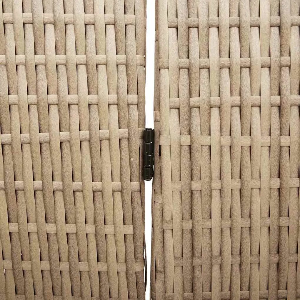 Divisória de Ambiente vidaXL 3 Painéis Dobrável Bege 146x200 cm Polira
