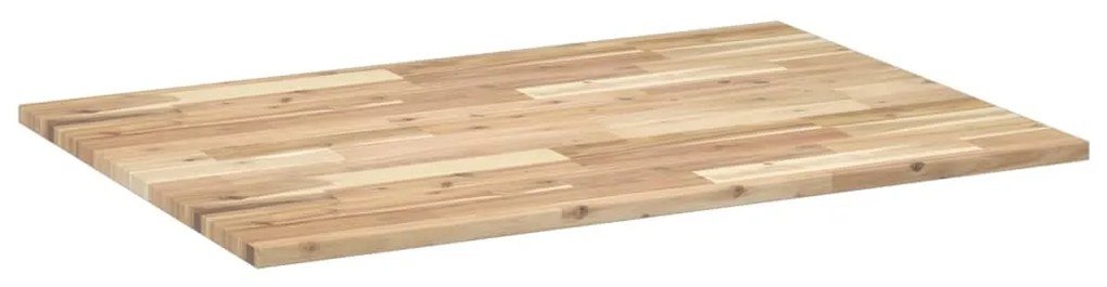 Tampo de mesa retangular 80x70x2 cm madeira de acácia maciça