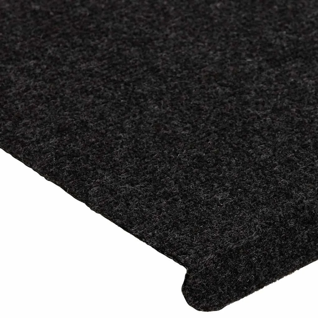Tapetes de escada adesivos 30 pcs 65x24,5x3,5 cm preto