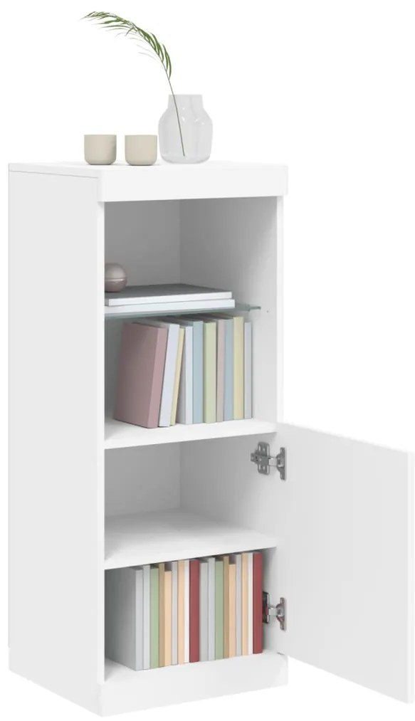 Aparador com luzes LED 41x37x100 cm branco