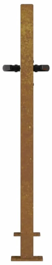 Portão de jardim 105x80 cm aço corten design erva