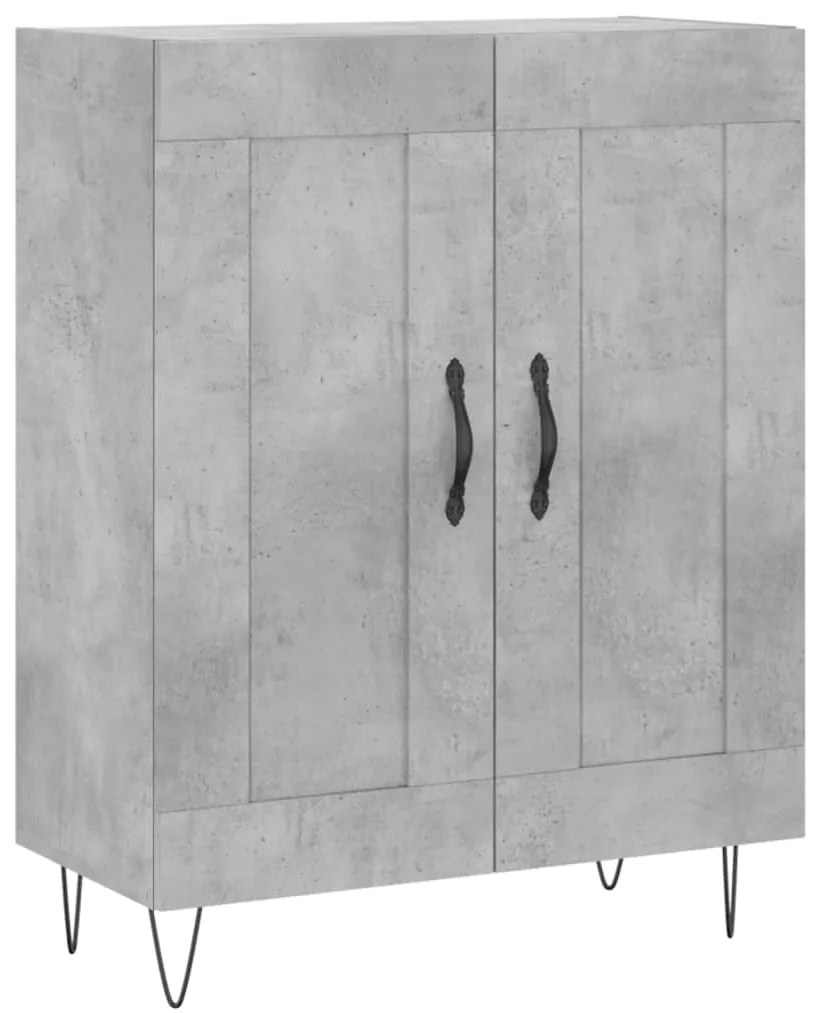 Armário alto 69,5x34x180 cm derivados de madeira cinza cimento