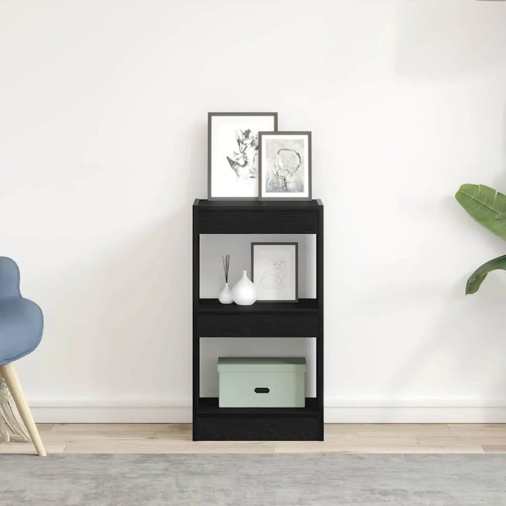vidaXL Gabinete de Livros Carvalho preto 40 x 30 x 71.5 cm