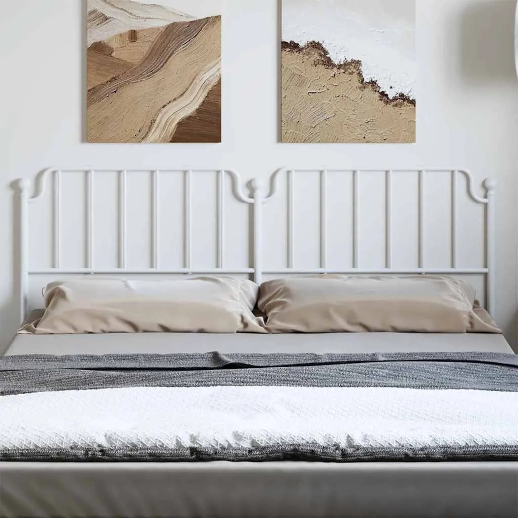 Cabeceira de cama 193 cm metal branco